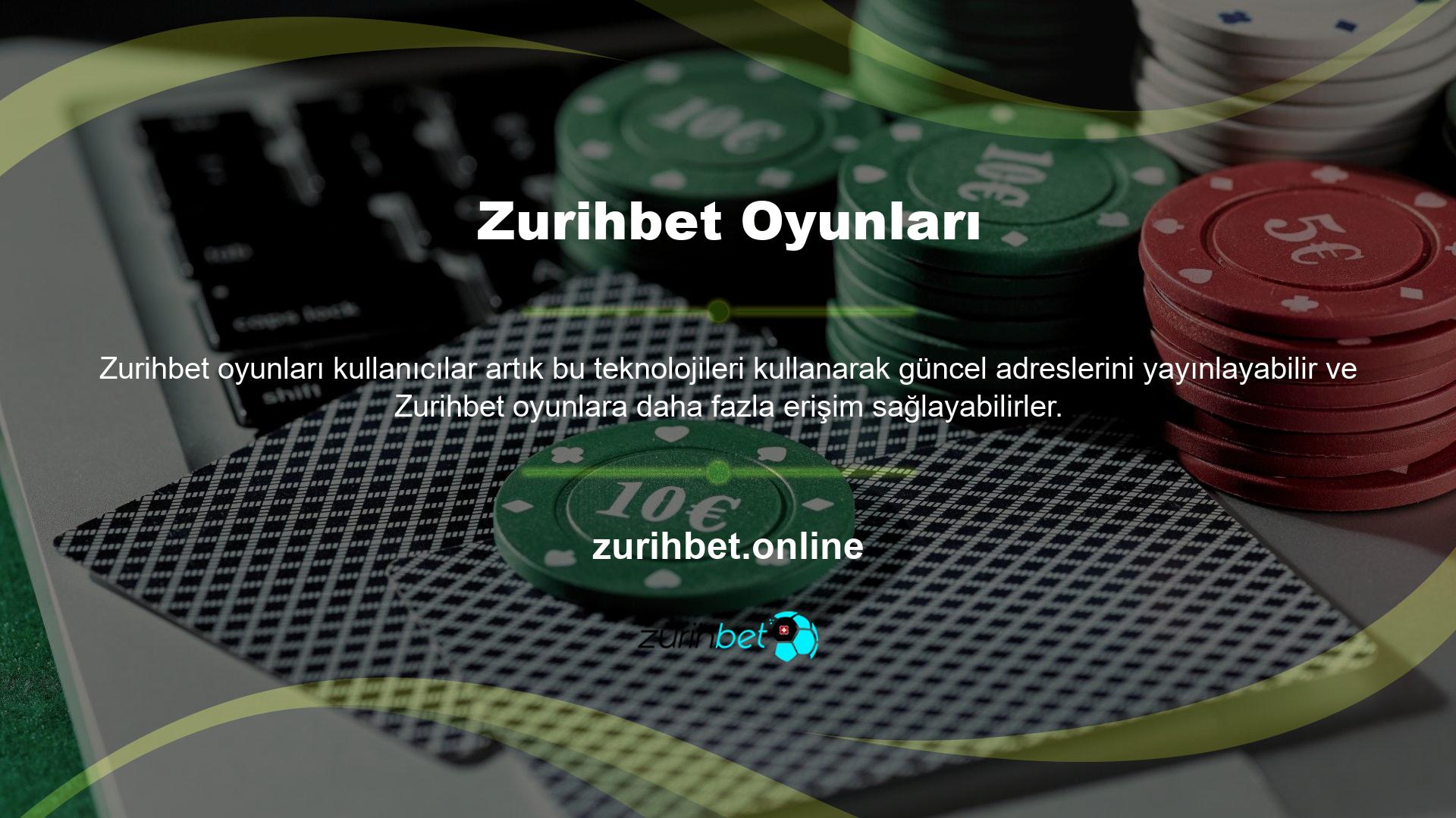 Oyun sitesi Zurihbet, çok çeşitli çevrimiçi oyunlar sunmaktadır